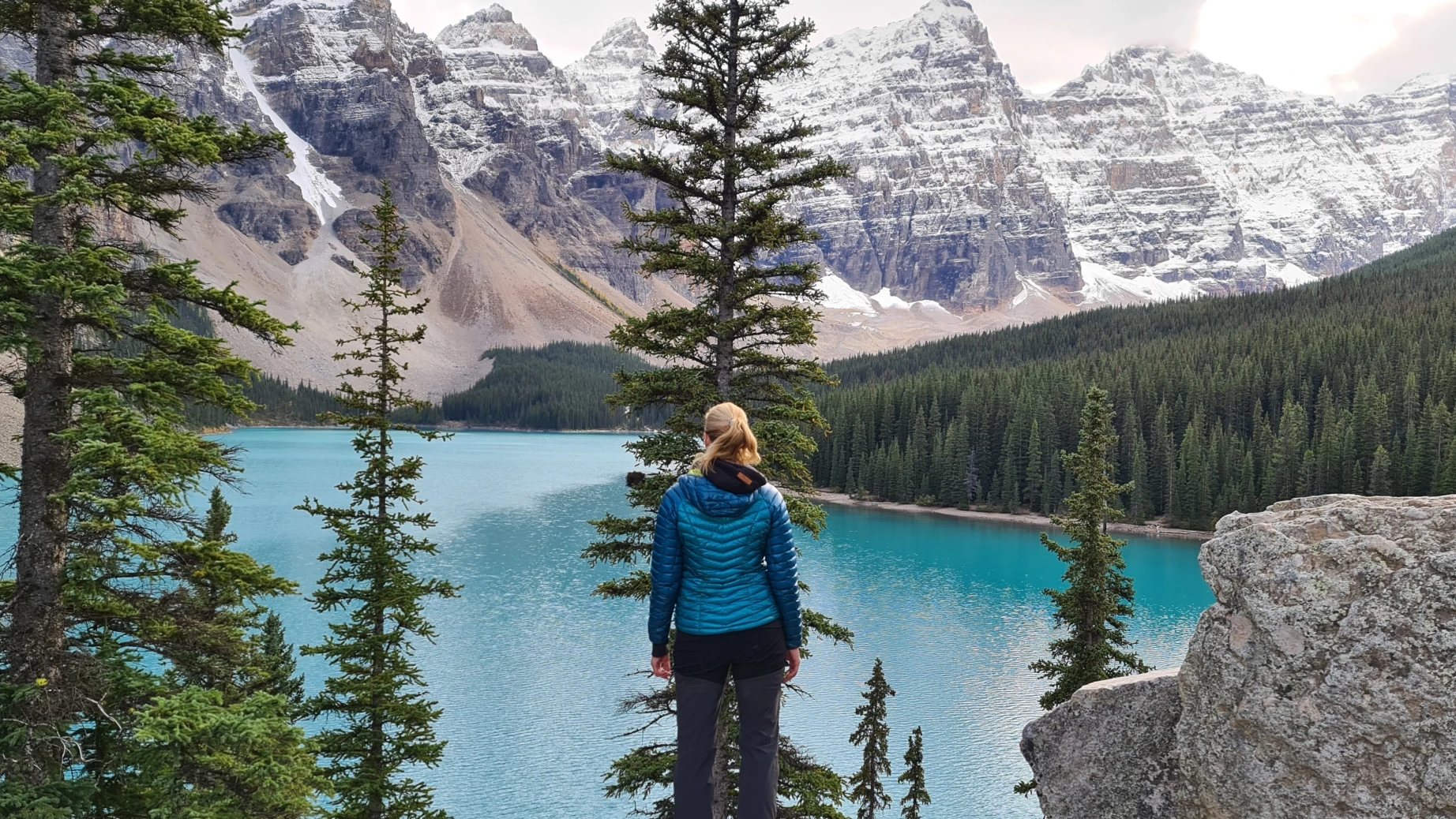 Canada Alberta Banff Nationalpark Moraine Lake Melanie Panorama