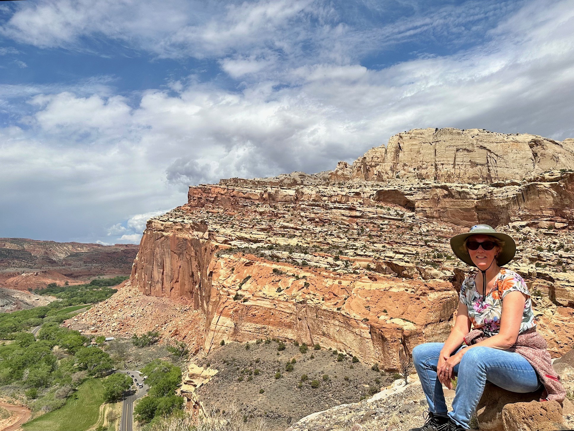 Capitol Reef met uitzicht op Fruita Family Cesar