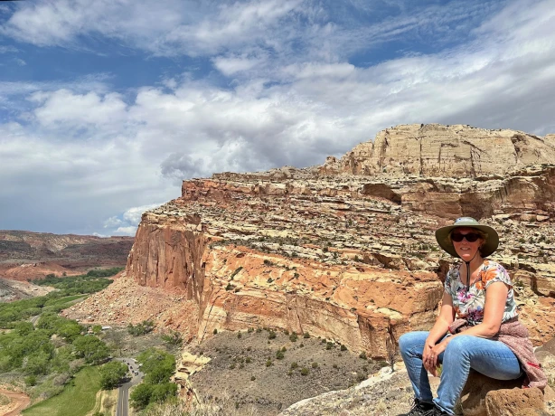 Capitol Reef met uitzicht op Fruita Family Cesar