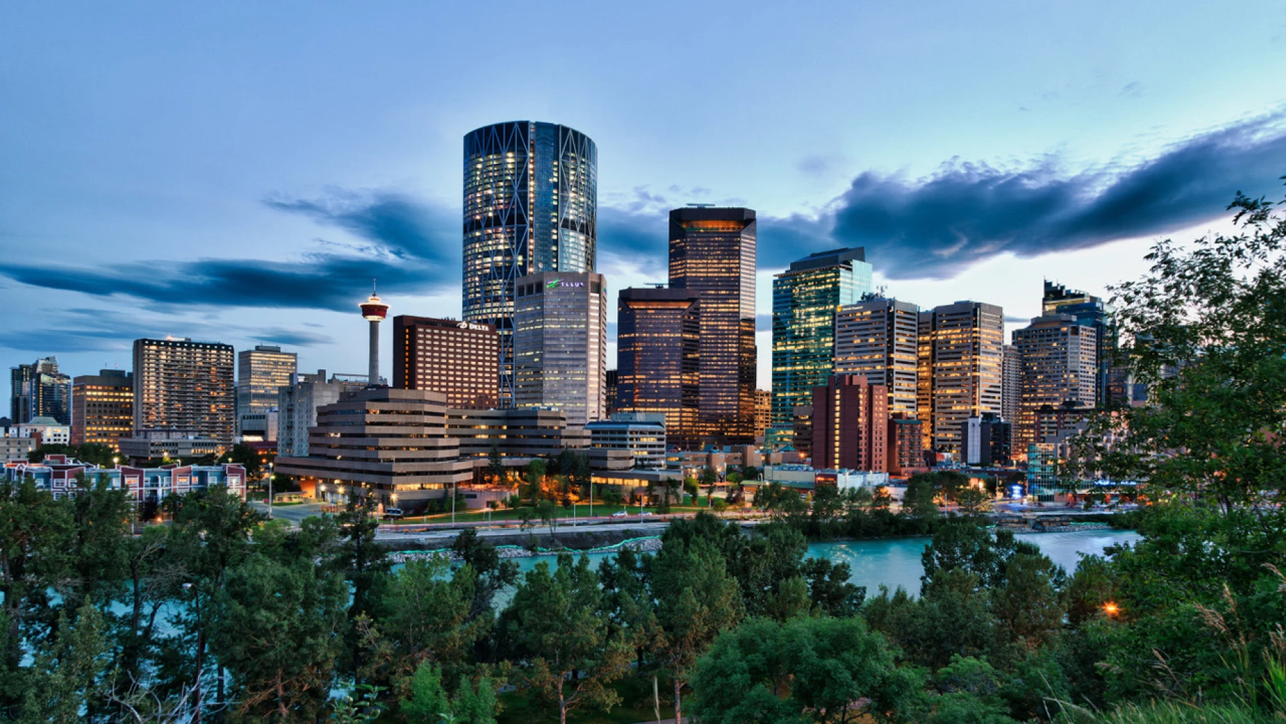 Kanada Alberta Calgary Skyline