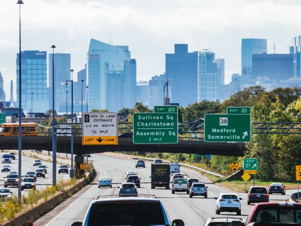 US New England Boston cars traffic