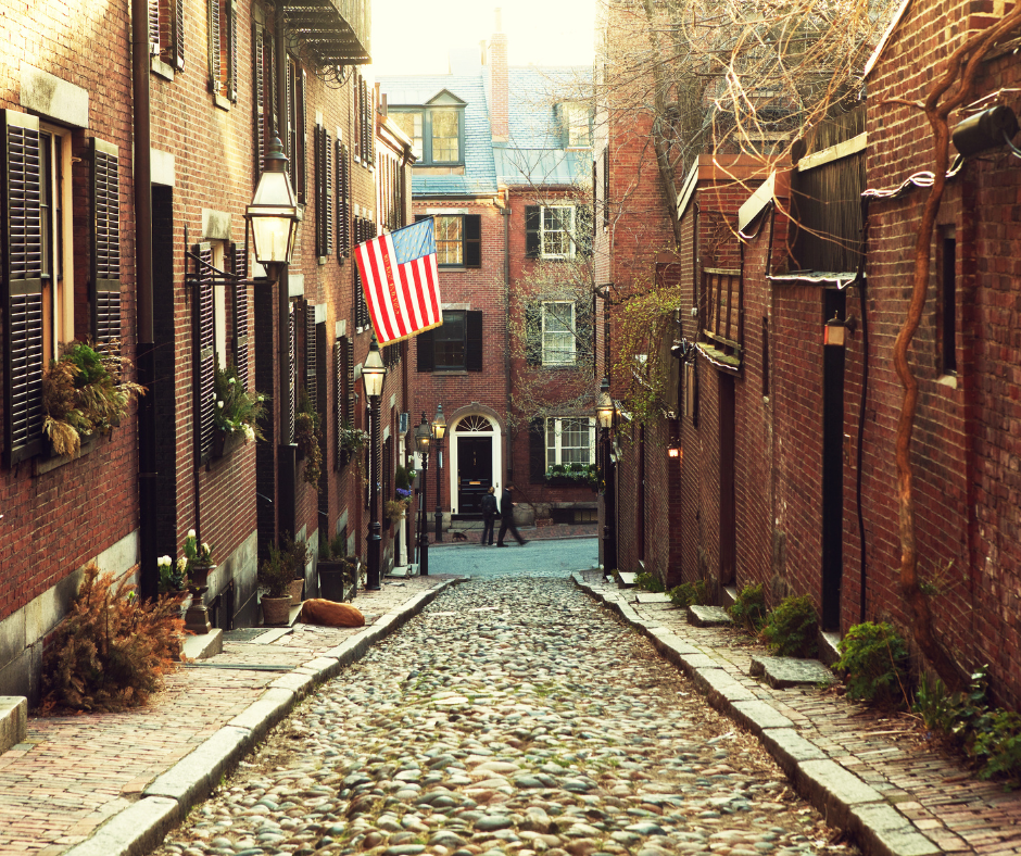 US New England Boston Beacon hill