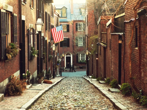 US New England Boston Beacon hill