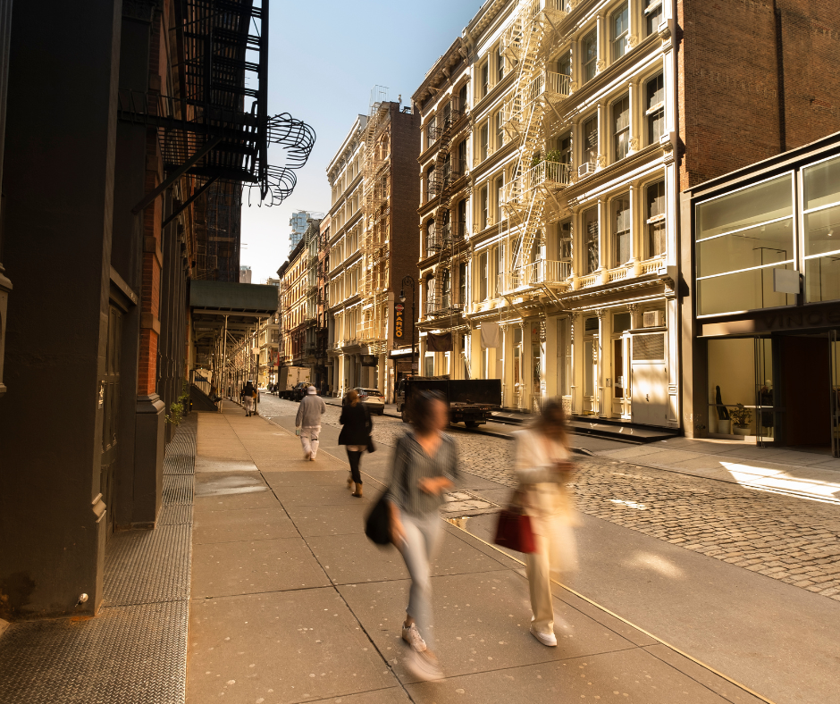 US New York Soho street people