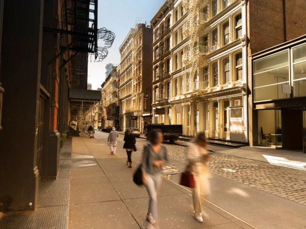 US New York Soho street people