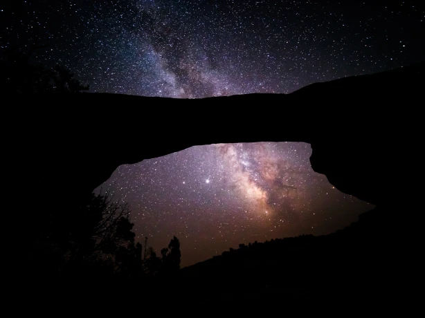 USA Utah Canyon Country Natural Bridges National Monument Nacht