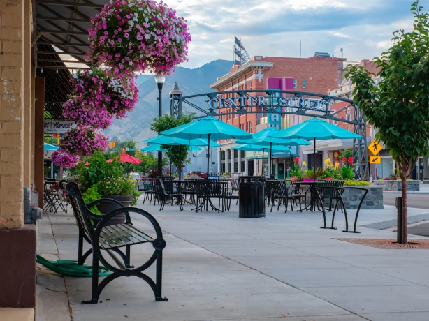 USA Utah Rich County Straße Logan