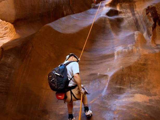 USA Utah Washington County Zion Abseilen