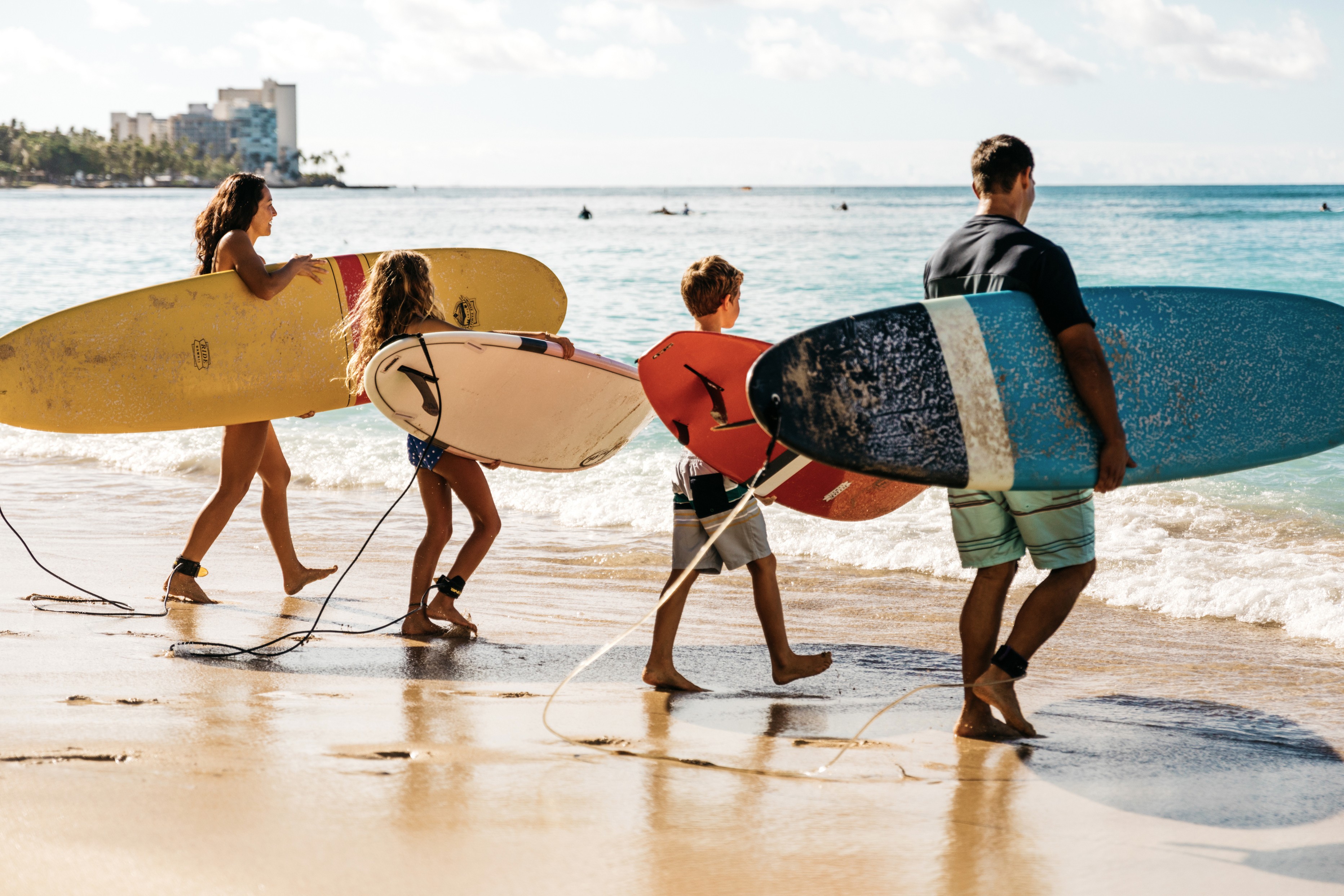 Usa hawaii surf family beach