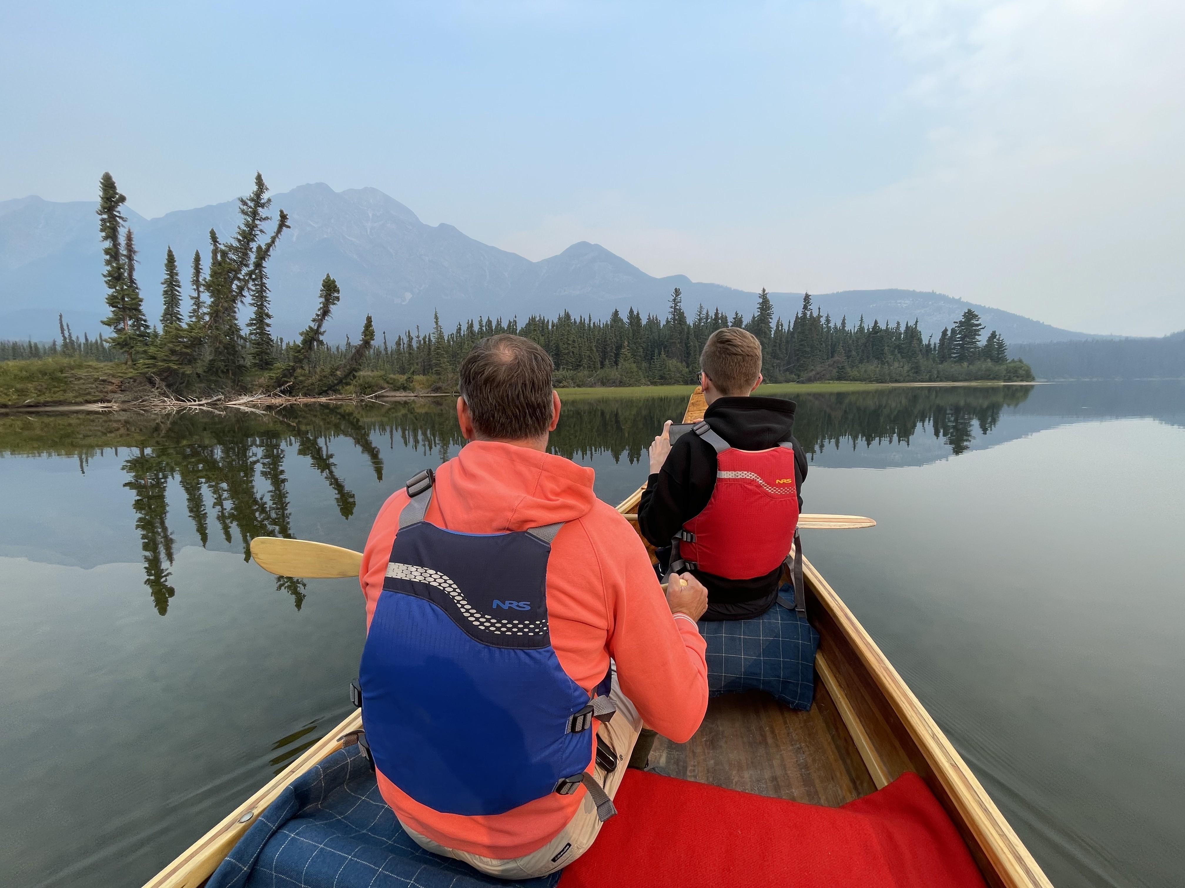 Canada Canadian Rockies Jasper canoe