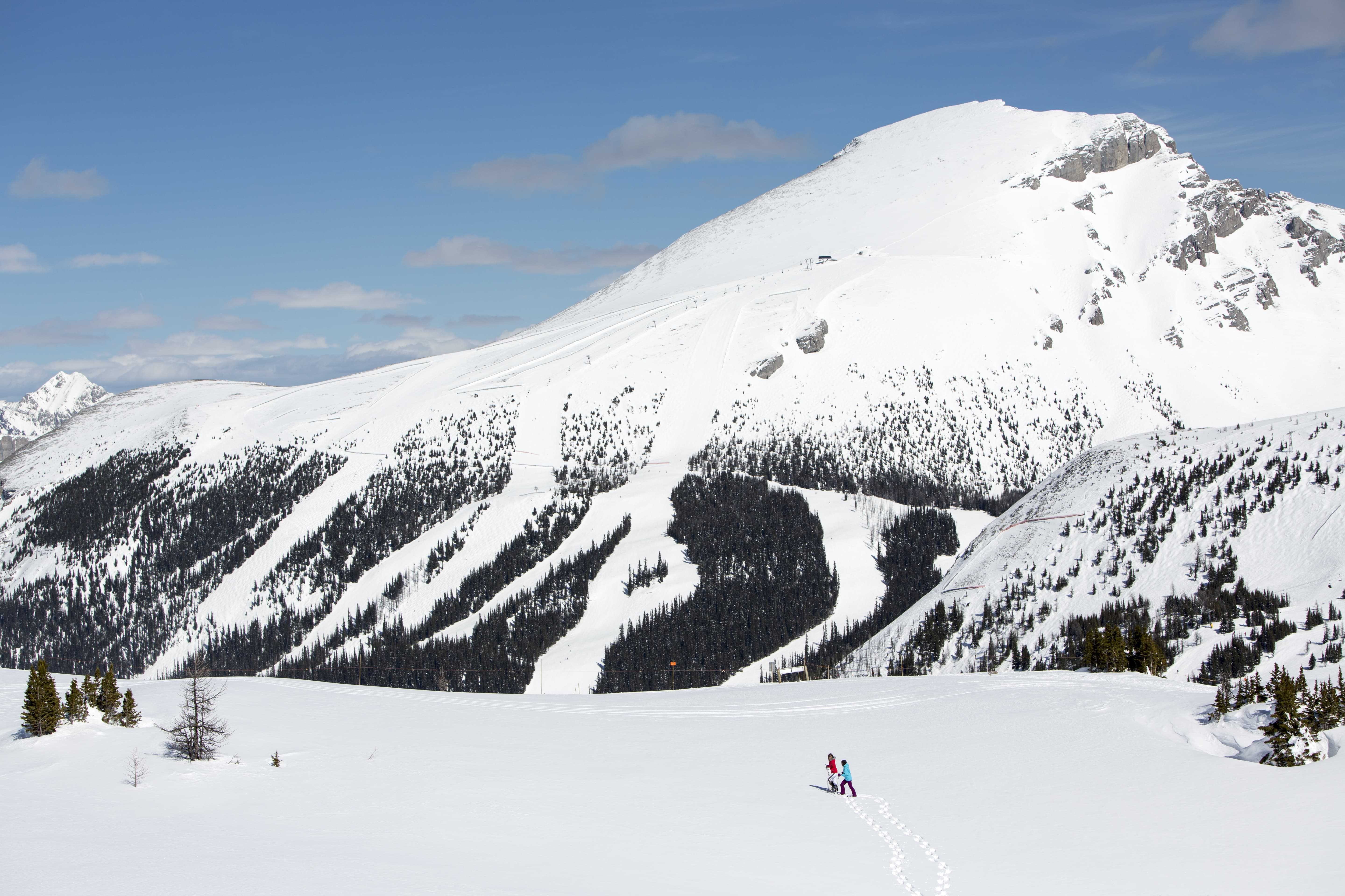 Can above banff national park aerial sunshine village snowshoe winter paul zizka incmsl