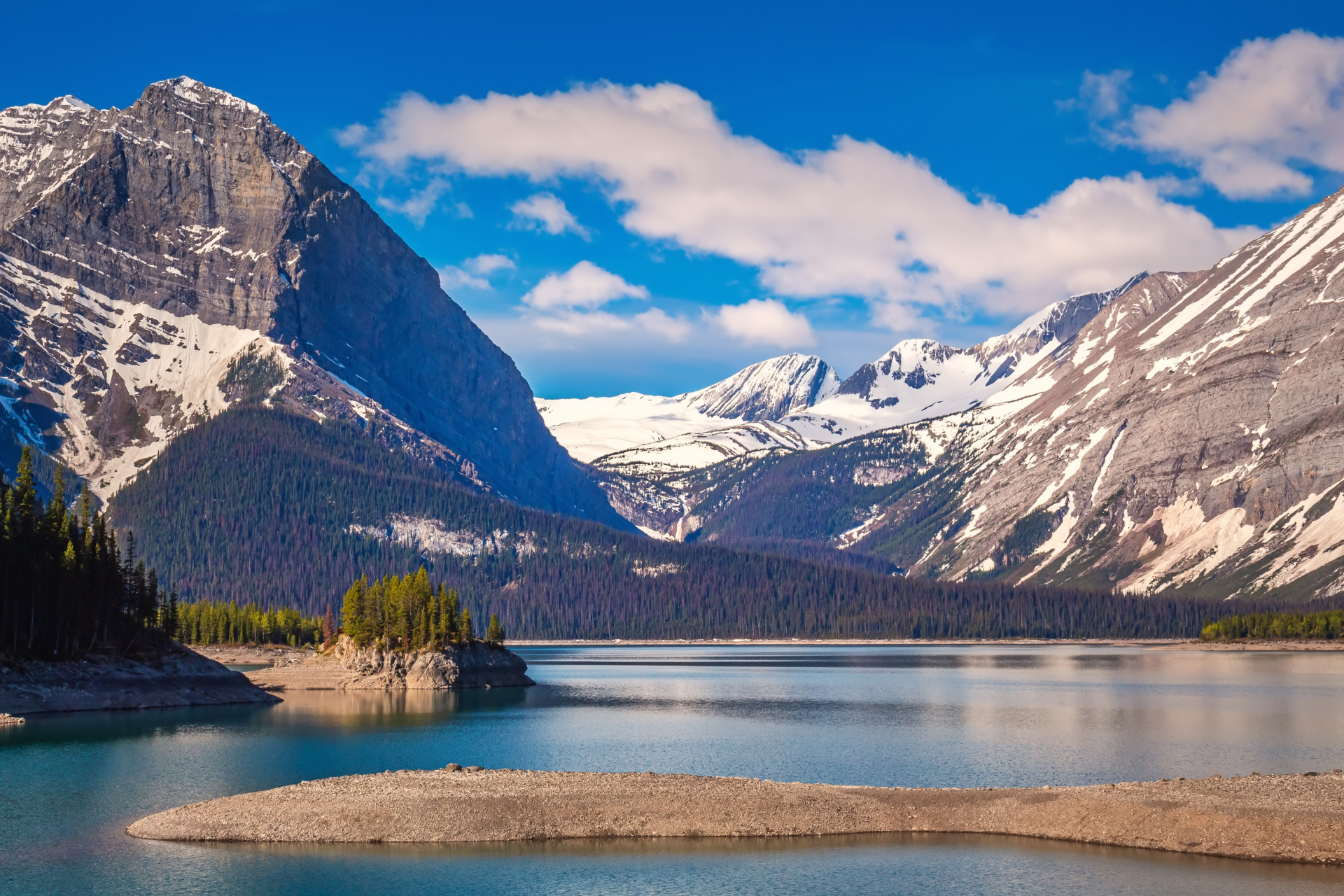 CA Alberta Kananaskis Country mountains and lake