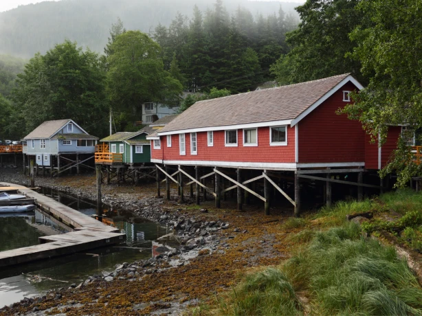 CA British Columbia Vancouver Island Telegraph Cove houses