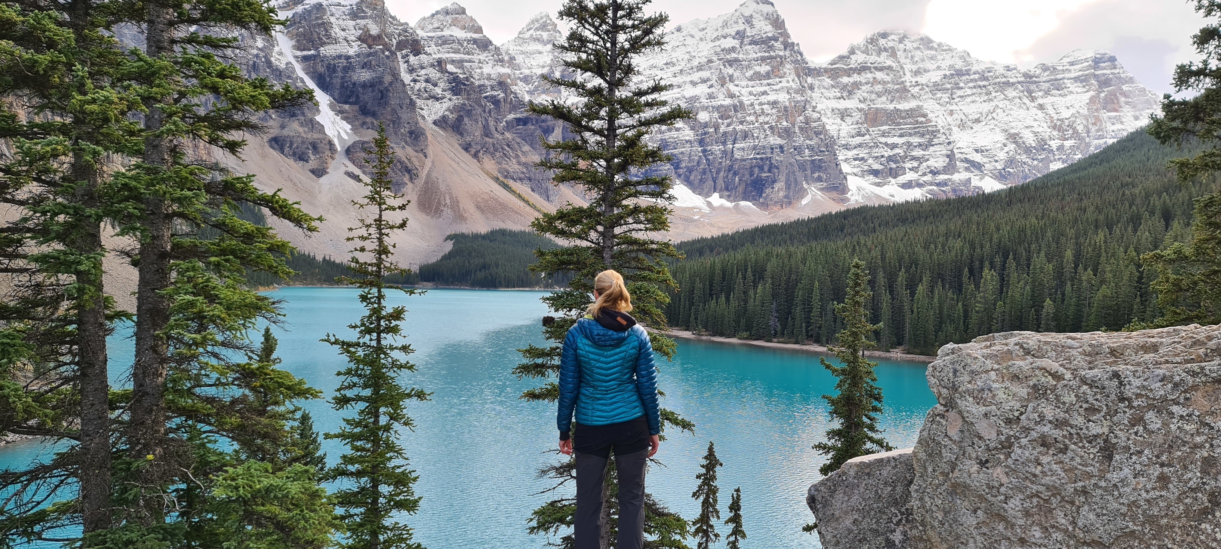 Kanada Alberta Banff Nationalpark Moraine Lake Melanie Panorama