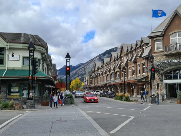 Canada Canadian Rockies Banff town