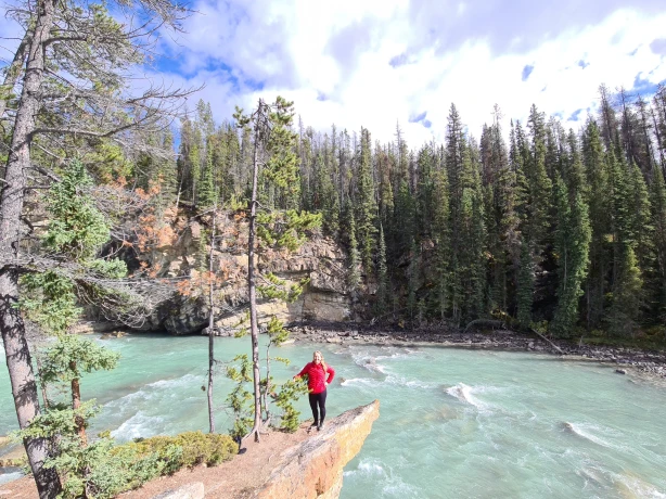 Canada Canadian Rockies Icefields Parkway Sunwapta Falls