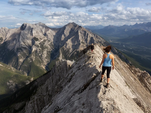 Canada Canadian Rockies Mt Lady Macdonald hiking