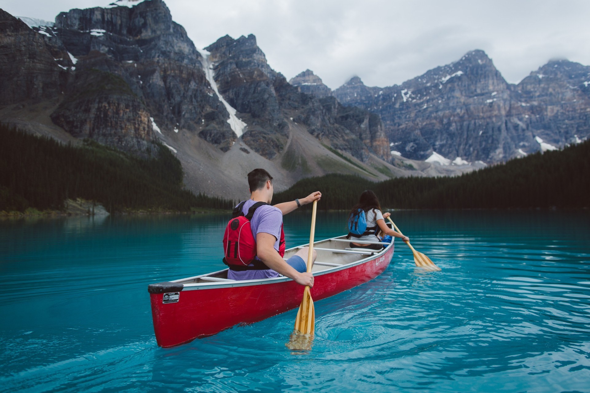 Kanada Paar Moraine Lake