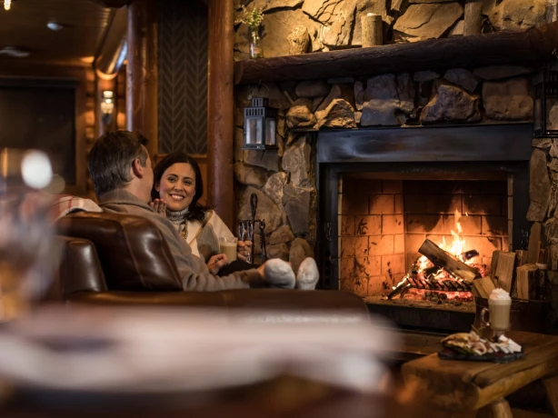 ca_couples_eat drink baker creek_fireplace