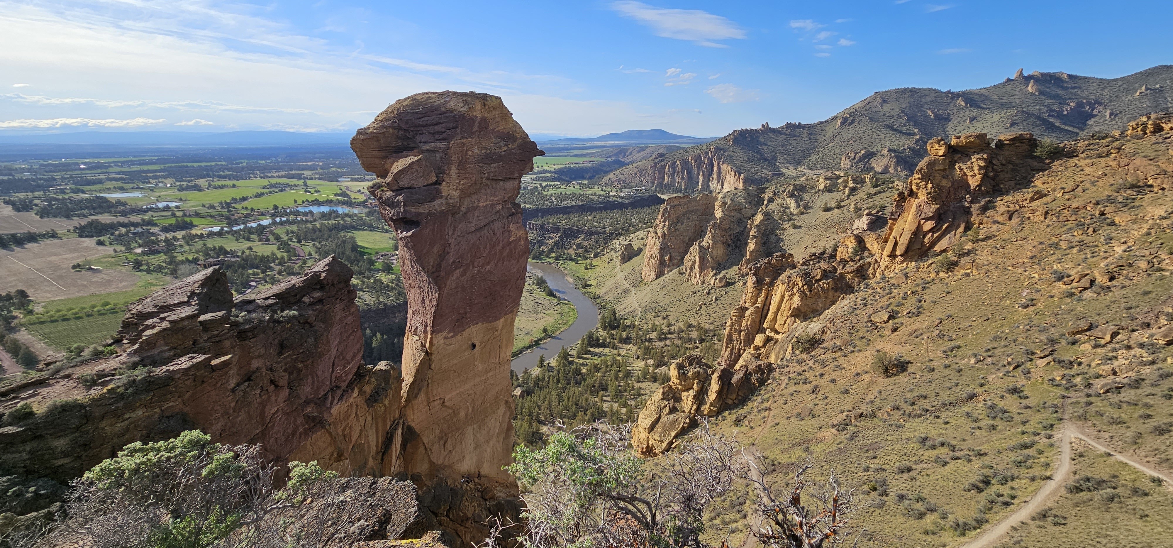 USA Nordwesten Oregon Smith Rock State Park Monkey Face