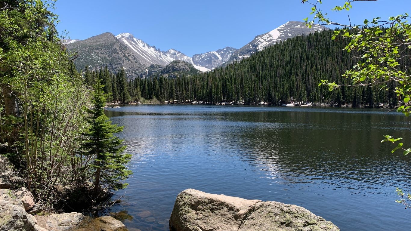 US mountain west Rocky Mountain National Park Bear Lake