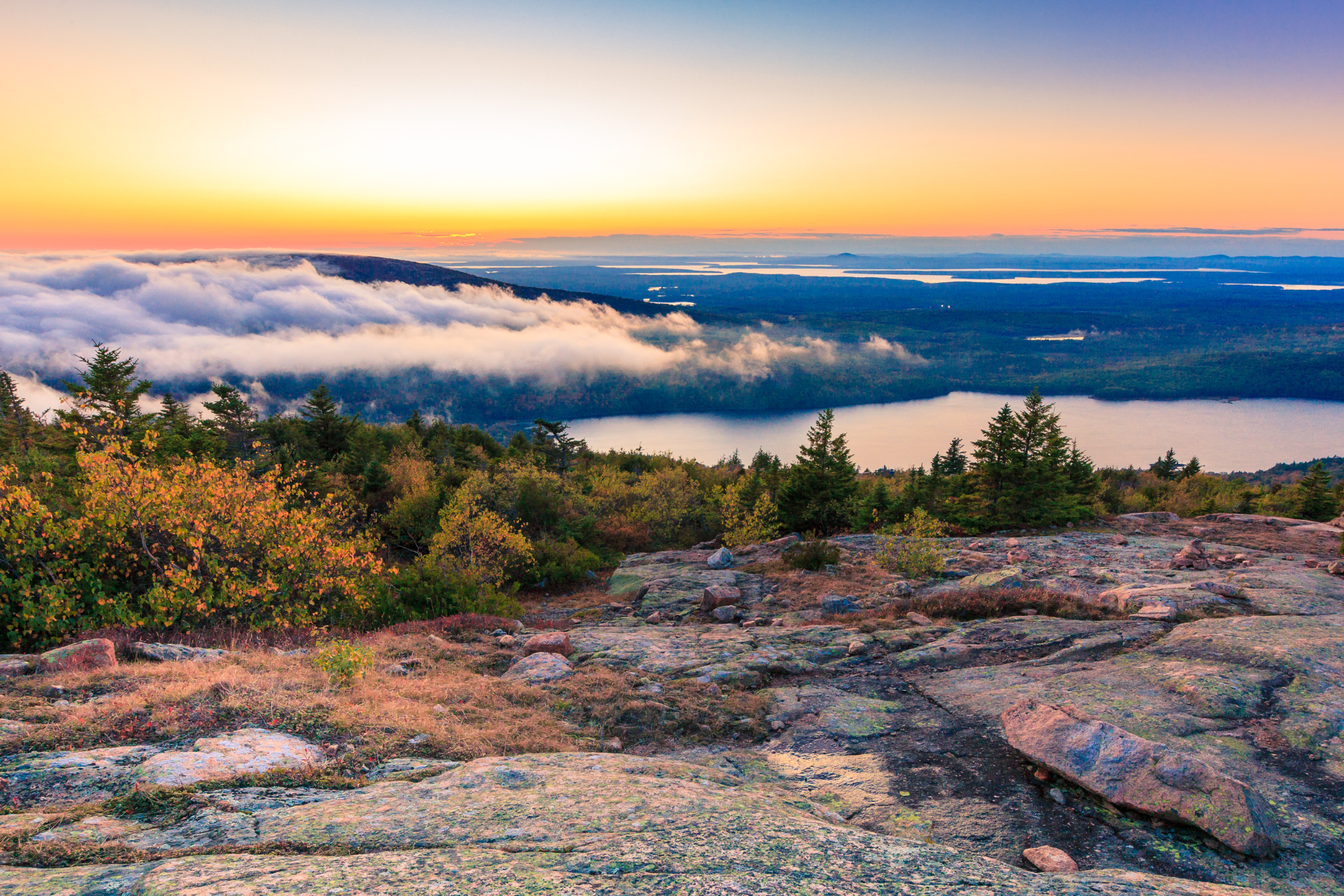 USA New England Maine Cadillac Mountain