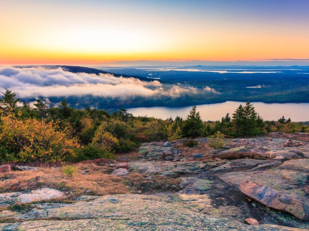 USA New England Maine Cadillac Mountain