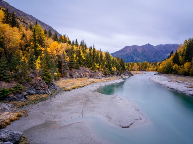 US Alaska Chugach National Forest autumn