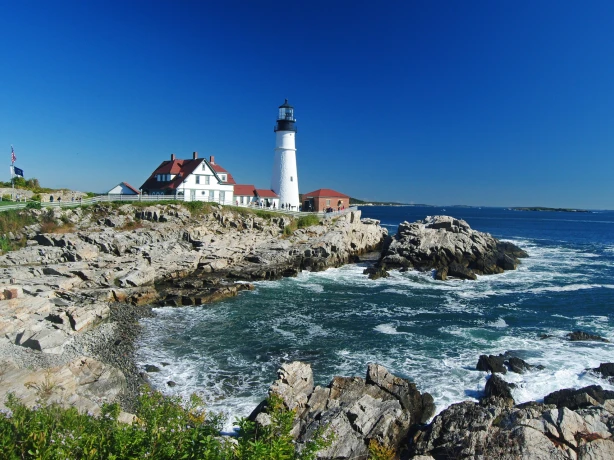 USA New England Maine Portland Head Light