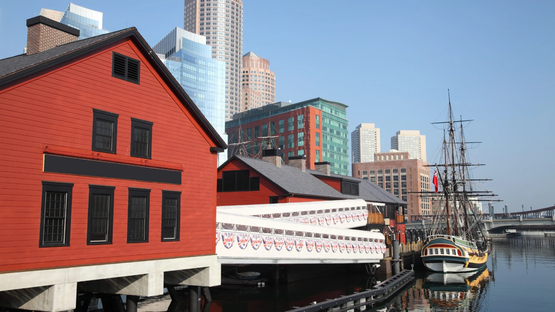 USA New England Massachusetts Boston Tea Party ships