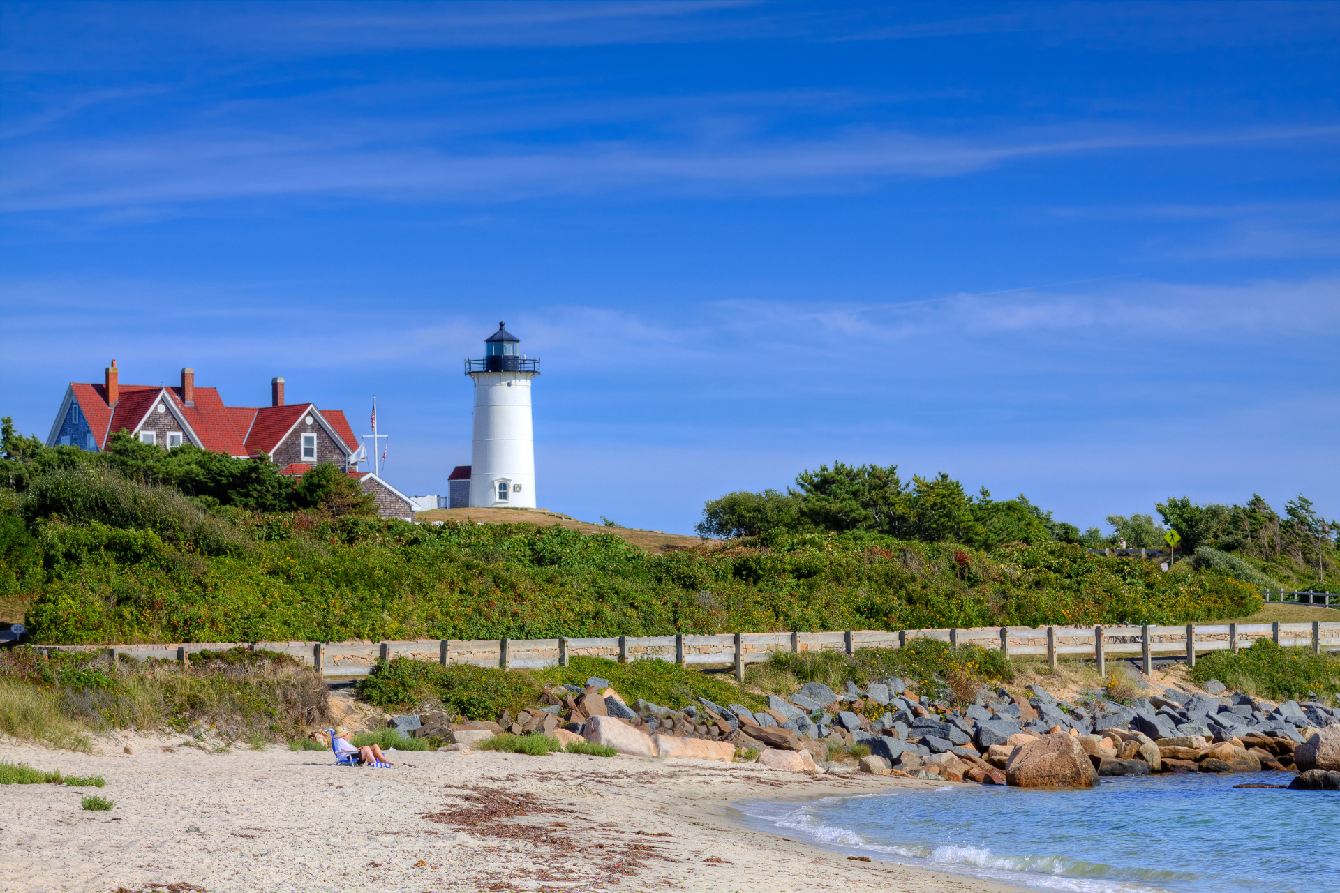 USA New England Massachusetts Nobska Point Lighthouse