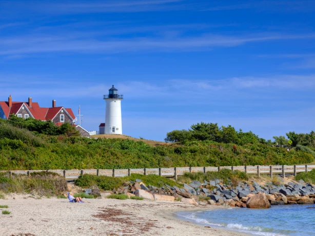 USA New England Massachusetts Nobska Point Lighthouse