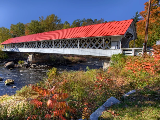 USA New England New Hampshire Ashuelot Bridge covered bridge