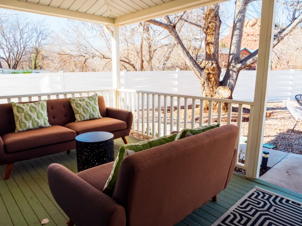 USA Utah Zion Ferienhaus Terrasse