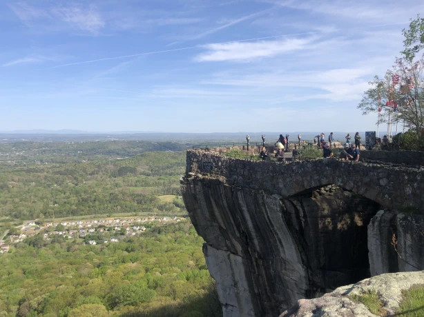 US Tennessee Chattanooga Rock City Gardens view of rock