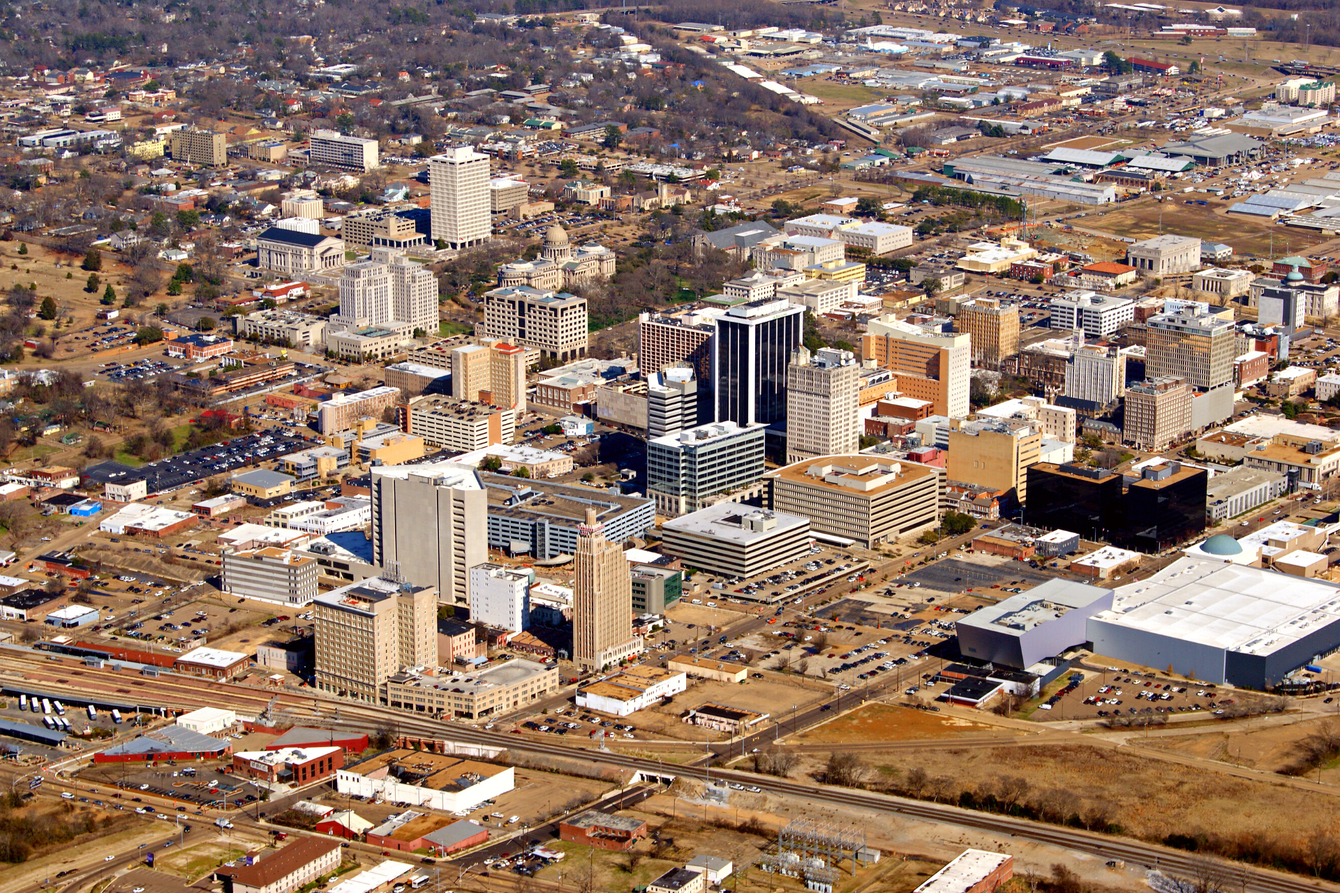 US mississippi jackson aerial