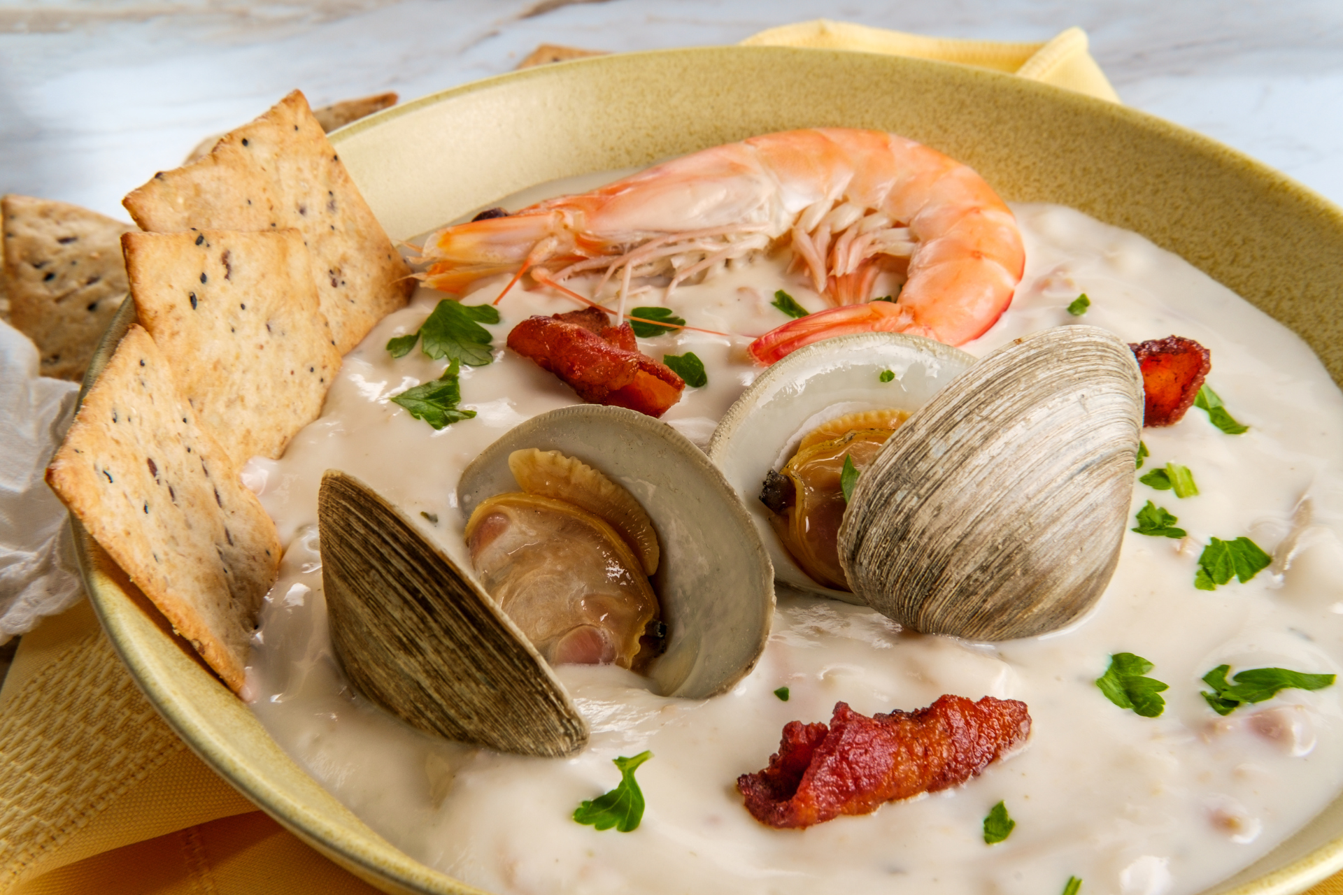 USA New England clam chowder
