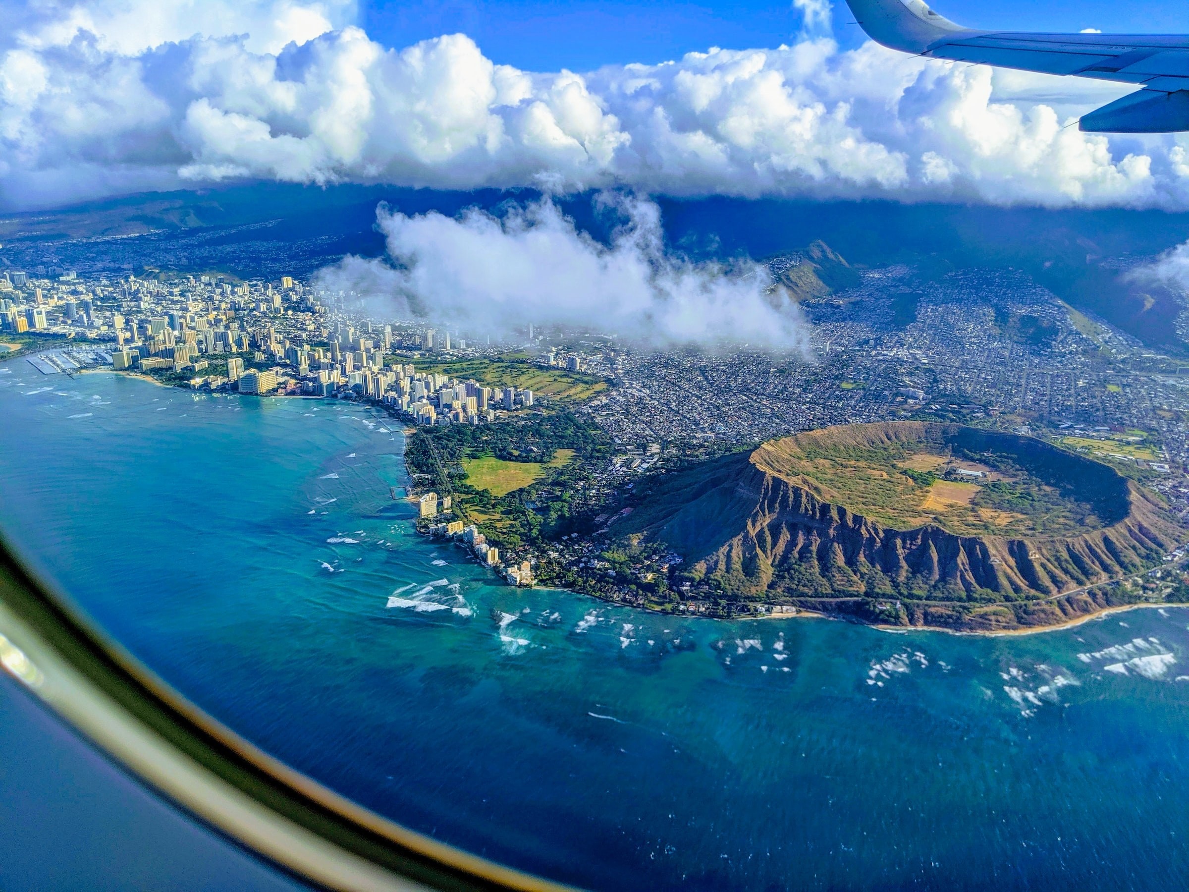 Usa hawaii honolulu diamond head aerial shot unsplash