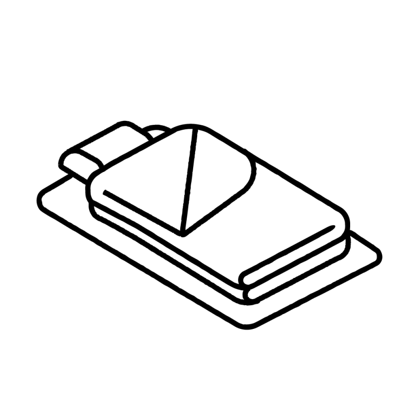 Een illustratie van een slaapzak