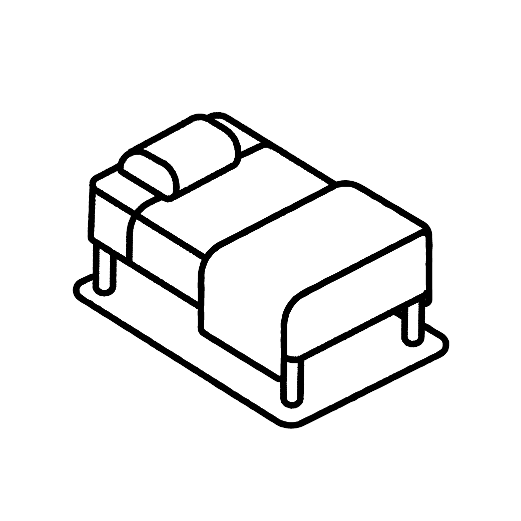 Een illustratie van een eenpersoonsbed