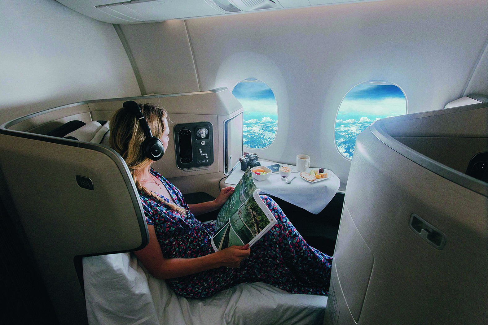 Au business class flying solo flights