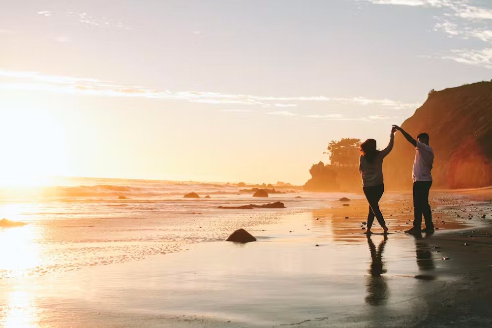 United states couple california beach