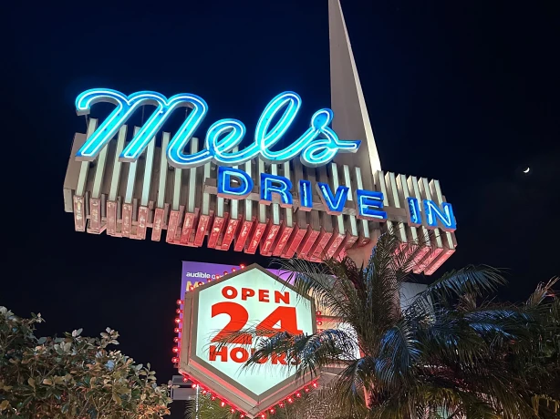 US CA Los Angeles diner sign